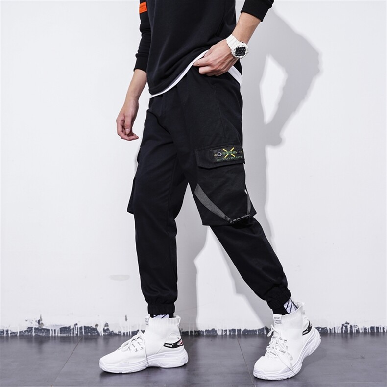 主推差春秋新品束脚哈伦大码工装裤多口袋男裤子0120,男装休闲裤,星座1008