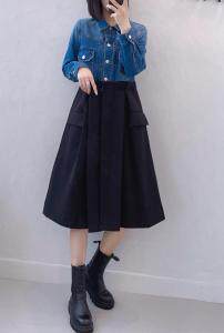 拼接连衣裙，女装连衣裙，江南俏之羽