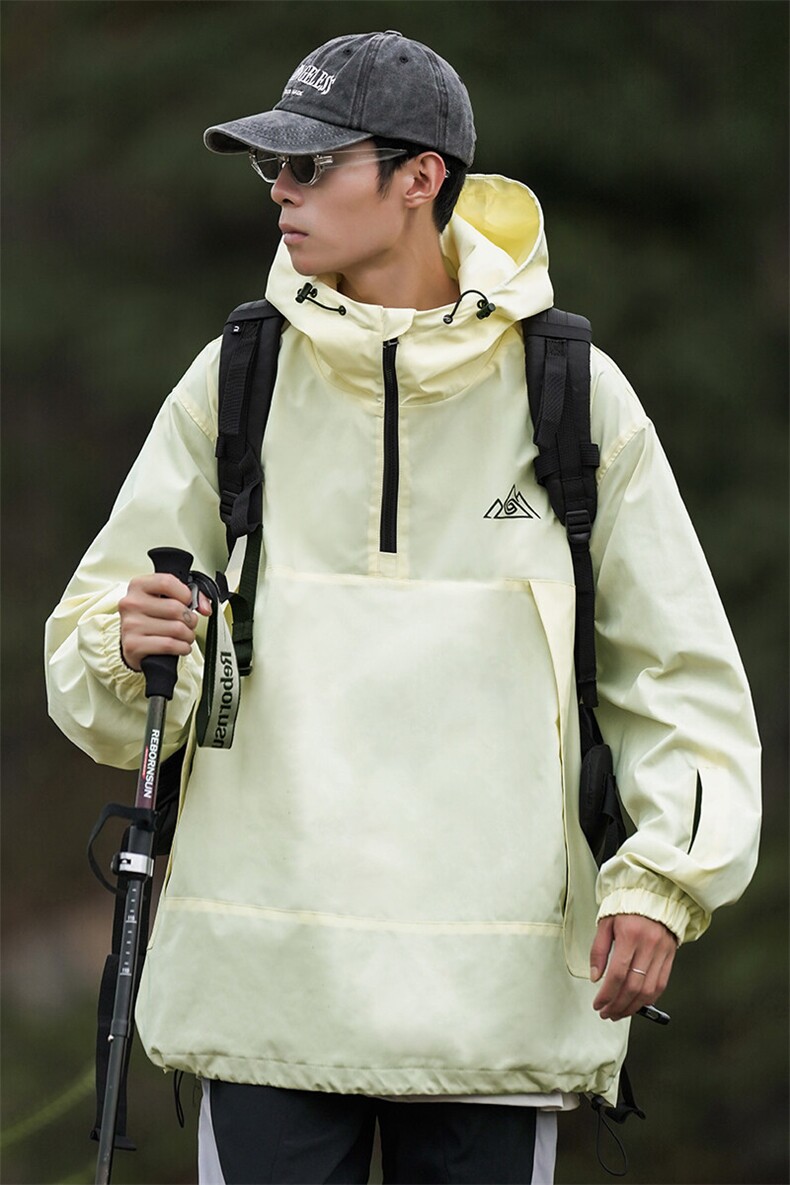 冬新防水防风滑雪服男山系户外加绒内里中性风套头外套M79-P120,男装棉衣,电商A001-1