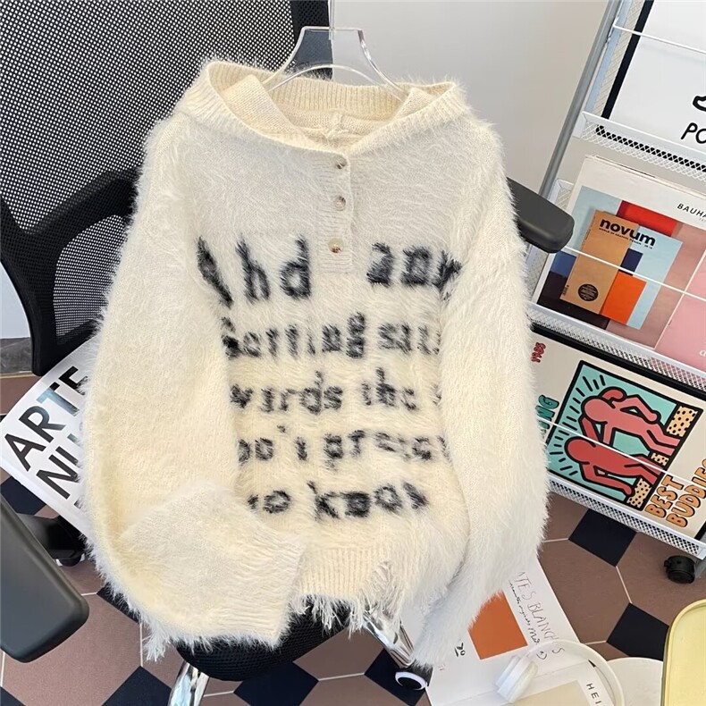 高级感字母连帽毛衣FA257P60,男装针织衫/毛衣,星座1116-2