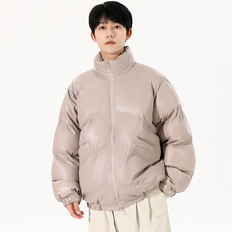 2025新款冬季立领PU皮棉服男士保暖皮衣棉衣外套XZ212-QPY027-P95,男装皮衣,星座212