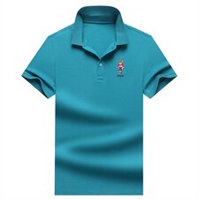 夏季新款男士翻领短袖t恤中年有领男装上衣服休闲POLO衫，男装T恤，电商B212（原钱塘6029）