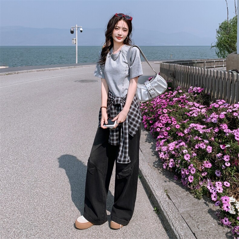 2025年夏季新品现货休闲时尚潮流度假风三件套,女装套装/套裙,臻衣坊