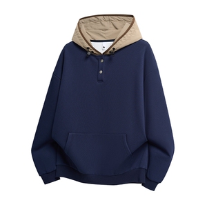 秋冬设计感撞色拼接休闲百搭连帽卫衣XZ302B-1-VE55193-P55图片