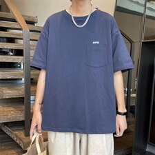 夏季港风半袖ins潮牌设计感五分T恤美式复古T恤短袖男T1284-P26，男装T恤，星座512-2
