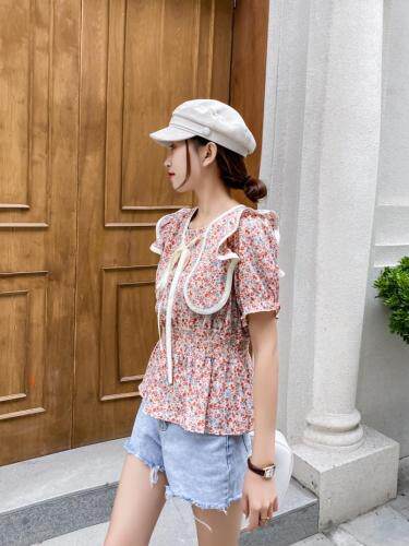 花色小衫领可以自由活动，女装，百变诱惑