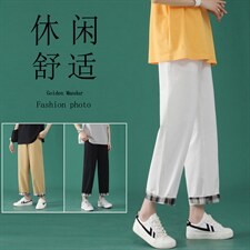 2024夏新款潮流宽松直筒休闲裤百搭运动裤  K615特批P35图片
