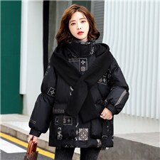 羽绒服新款2023年冬季女装时尚洋气款90白鸭绒韩版羽绒服韩版图片