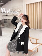 高品质韩版撞色拼接西装，女装西装，Balance Studio(2F)