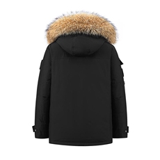 跨境潮牌同款户外直播大毛领羽绒服男女加厚防寒短款外套240-P150，男装羽绒服，星座1210B