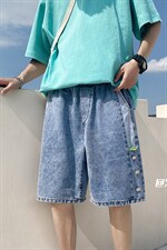 时尚夏季贴标排扣宽松大码牛仔短裤五分裤K3413B315P45控58，男装牛仔裤，电商B315