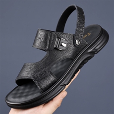 X5014-p135真皮凉鞋男士潮款头层牛皮沙滩鞋男防滑耐磨凉拖鞋男，男鞋凉鞋，星座1407-3