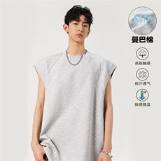 GENIOLAMODE冰丝速干运动坎肩背心男2025新款美式健身跨栏无袖T恤，男装T恤，电商A001