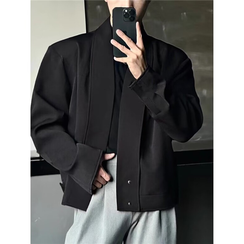 TN0685-P58网图高级感休闲青年西服男春秋宽松一粒单排扣西装外套,男装西服,电商C233