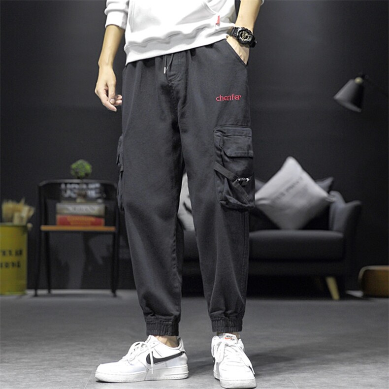 男款秋冬精品休闲裤工装新款港风潮流收脚裤子714-3,男装休闲裤,星座1404-3