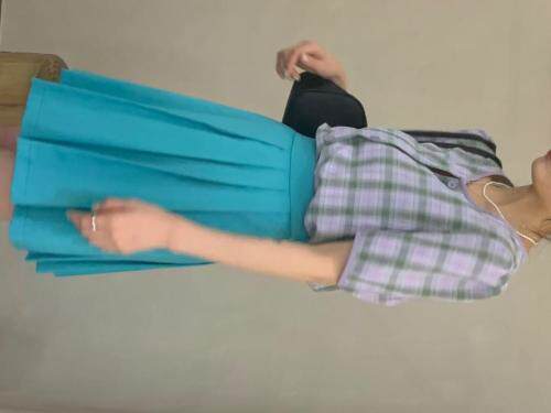 夏季拼色格纹小衫，女装，mm+ 里墨恩