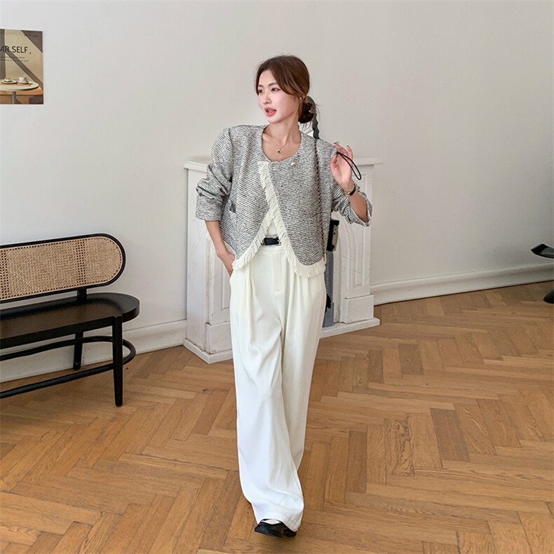 2023秋季新款小众设计感小香风短外套B190-82399-P125-K178,女装短外套,一九零