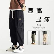 夏季休闲裤美式工装束脚宽松新款运动长裤潮流1279-特批40，男装休闲裤，星座718-1