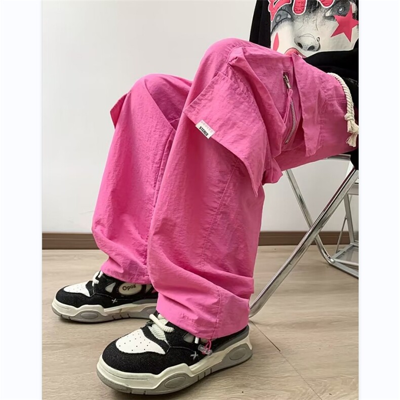 工装裤男韩版潮流多巴胺高街帅2025春季新款ins宽松长裤K4704-P45,男装工装外套,星座412