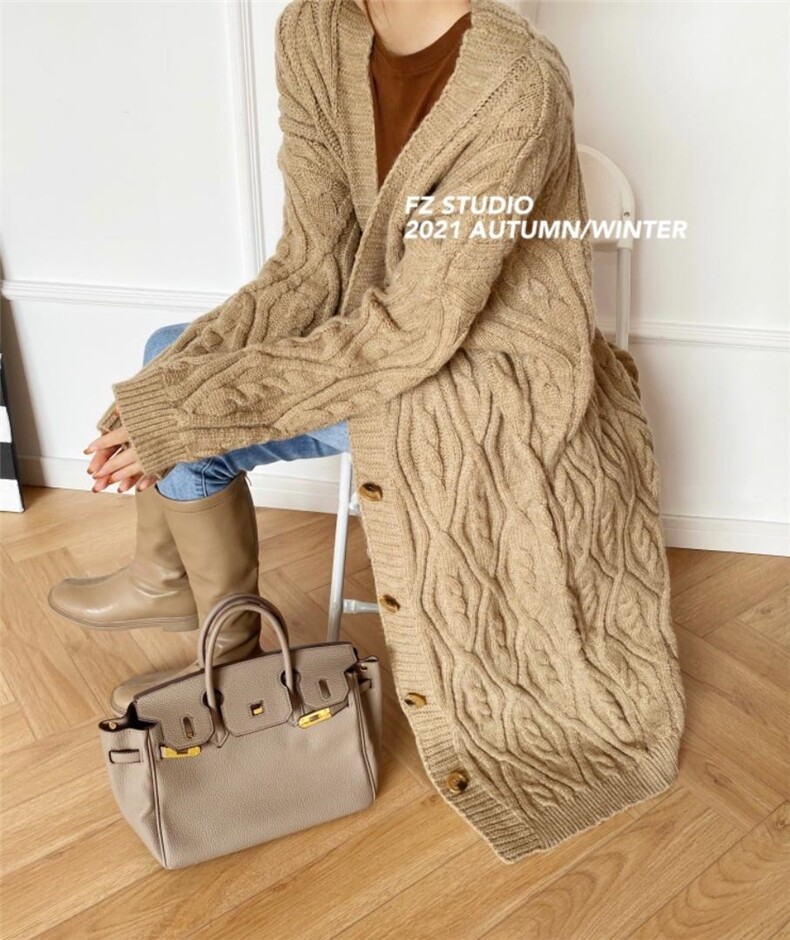 【现货】长款毛衣外套，女装针织衫/毛衣，F/TU