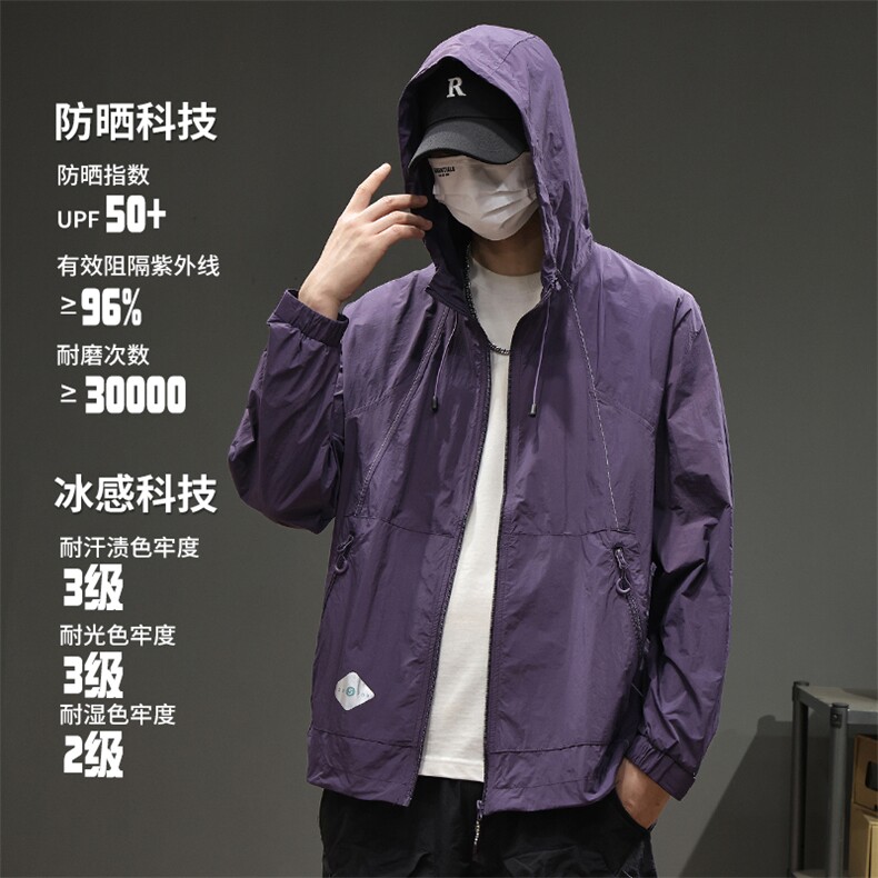 2025男三防外套宽松连帽春装山系户外防晒功能大口袋（限价139）图片