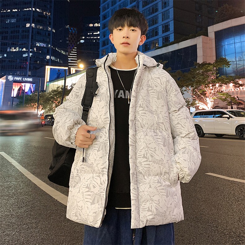 青少年男休闲宽松立领双面穿棉衣面包服棉袄港风男装MY3091P70图片