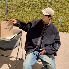 Wt31-P58美式复古织带拼接棒球服，男装夹克，星座1501-1