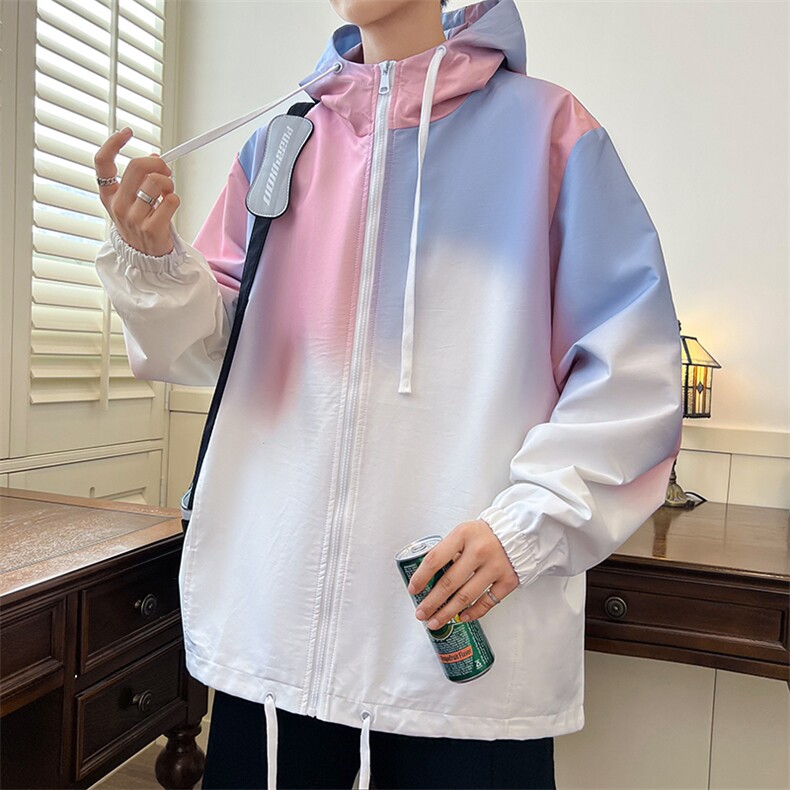 2025秋季男士渐变夹克青少年学生宽松休闲外套JK3309-P45，男装夹克，星座1105-2