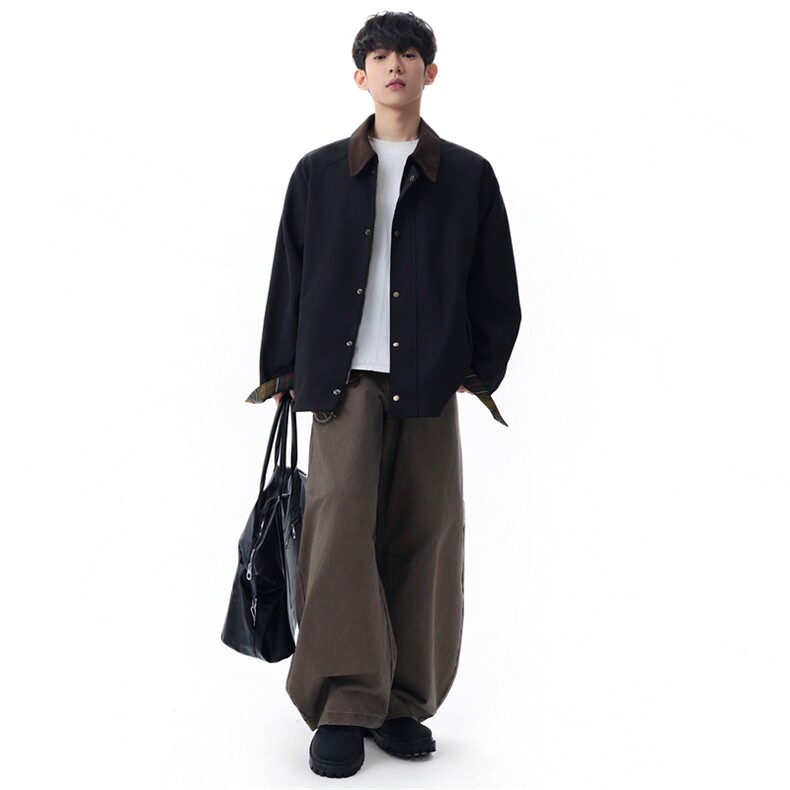 翻领夹克男春季简约宽松潮流百搭上衣服JK268-P78,男装夹克,星座308B-2
