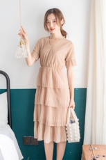 个性时尚连衣裙2021年潮流简约夏季长袖显瘦修身百搭，女装连衣裙，依恋蒂丝