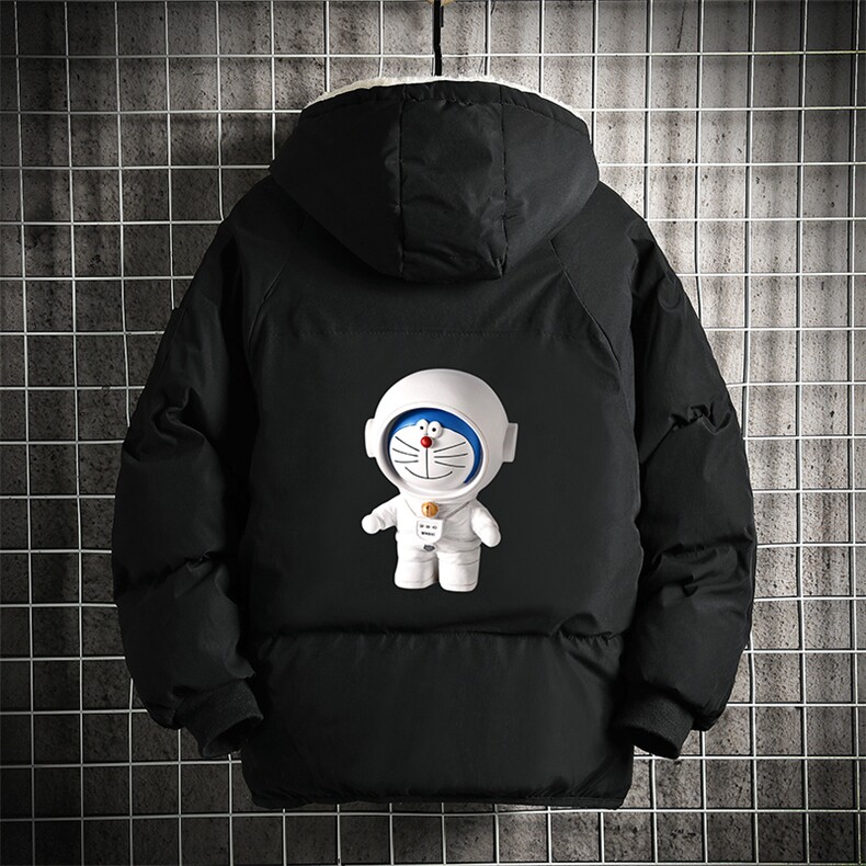 MY16233-P100 加厚加绒连帽衣男大码服男面包服男 网格挂拍图片