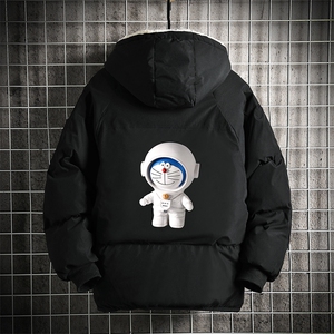 MY16233-P100 加厚加绒连帽衣男大码服男面包服男 网格挂拍图片