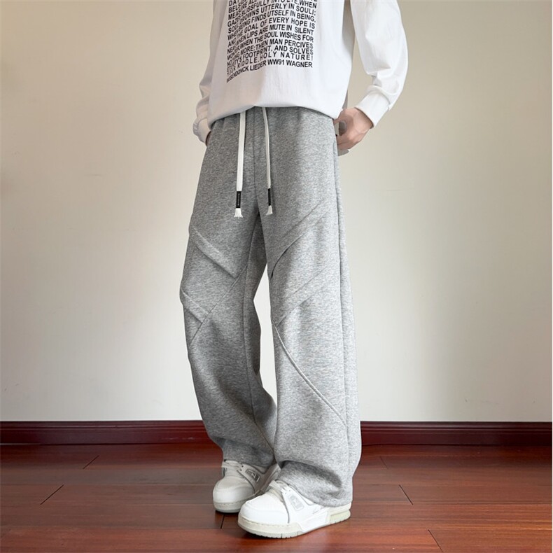 CK2515-特P40控78休闲裤男美式复古宽松直筒阔腿裤55棉45聚酯，男装休闲裤，电商B370