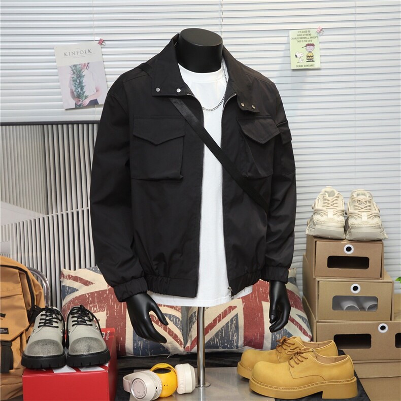 潮牌春季飞行夹克抖音得物现货可送样A061-AJ00988-P70，男装夹克，电商A061