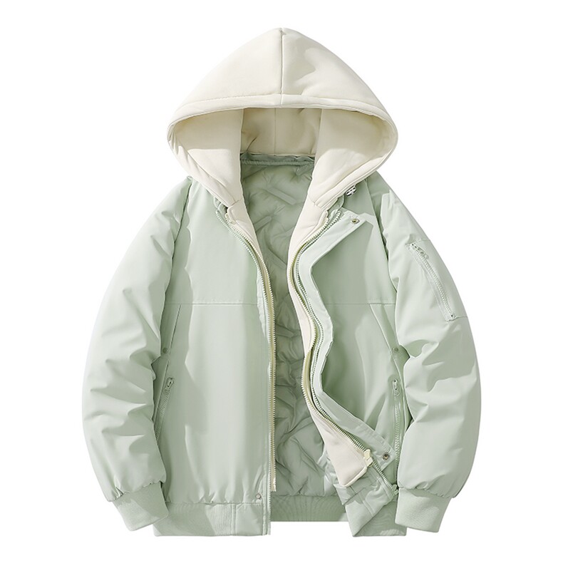 新款青少年学生棉袄假两件加绒加厚棉衣秋冬保暖棉服情侣YY2588,男装棉衣,星座1206（原A206）