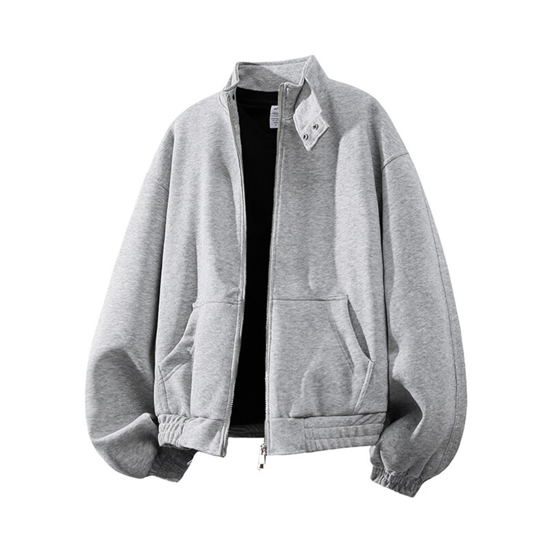 春秋季立领开衫卫衣男时尚运动外套潮牌宽松上衣KS019-P60，男装卫衣，电商B306