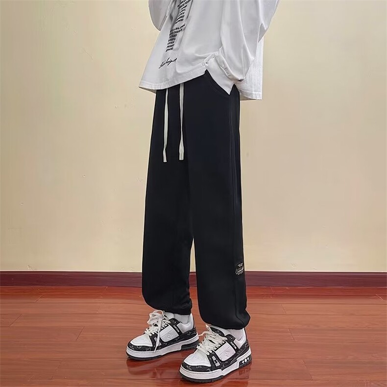 2024春夏款男卫裤贴标束脚休闲长裤加大码M-4XLh068P30,男装休闲裤,星座1013-1