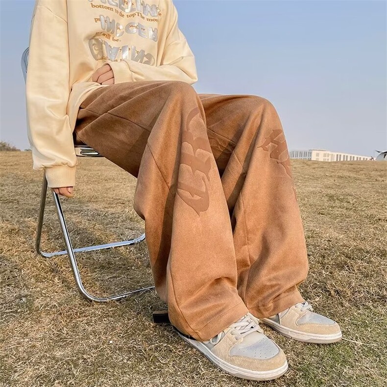 男秋季新款港风鹿皮绒休闲裤Z109P38,男装休闲裤,星座1116-2