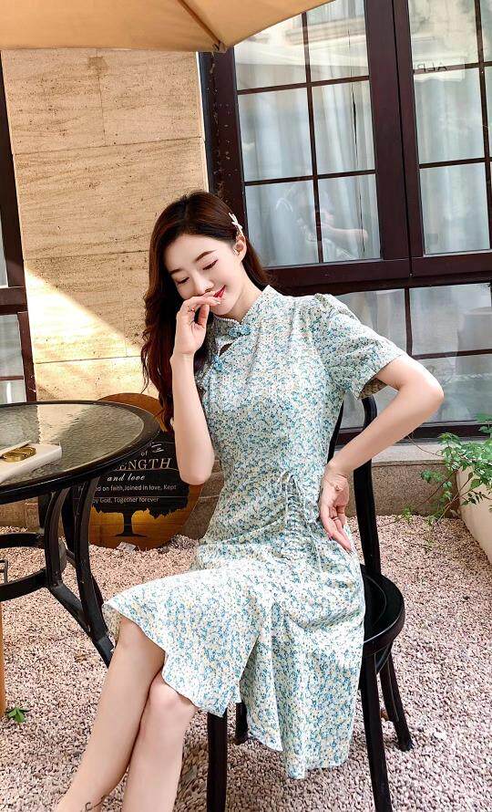 【现货】夏季新款雪纺改良旗袍，女装婚纱/旗袍/礼服，芷炫