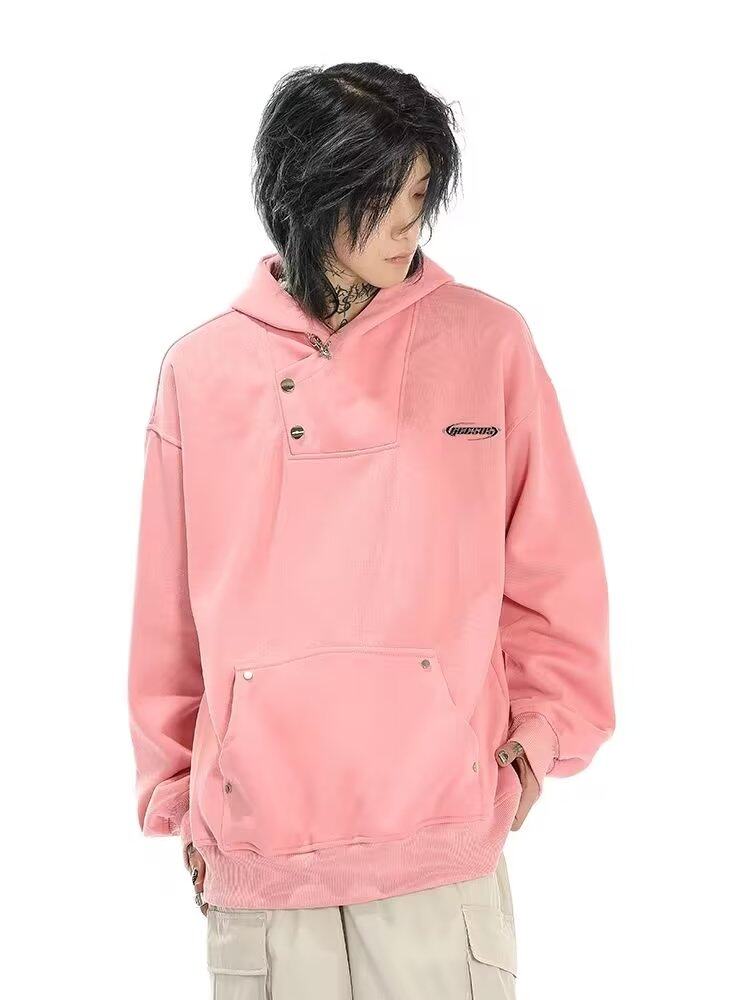 美式潮牌机能风金属感连帽卫衣男女小众设计感宽松上衣7003-p60,男装卫衣,星座911-3