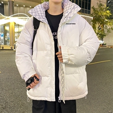 抖音得物品质深度库存三防面料假两件格子棉衣外套棉服66630特P85，男装棉衣，电商A486