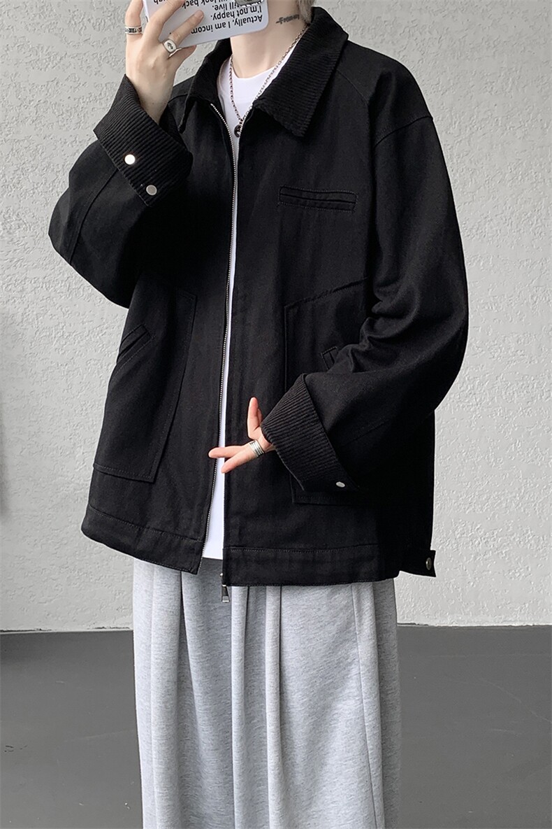 8XL-M明星同款工装猎装夹克哈灵顿外套男底特律衬衫秋季JK1325P88,男装夹克,电商D206-1