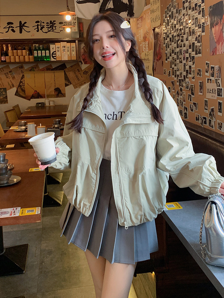 韩系简约休闲夹克外套女春季2025新款小个子超火洋气爆款减龄上衣,女装短外套,辉之琳