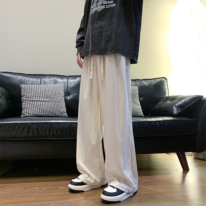 8XL-M特大码秋季新款垂感休闲裤男宽松直筒裤男裤拖地裤K943P40,男装休闲裤,电商D206-1
