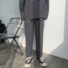 韩版直筒裤男垂感宽松裤子免烫休闲裤潮立体裁剪九分西裤NB09-P38,男装西裤,星座1008-1