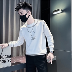 字母印花圆领卫衣社会小伙店主风301C-WY58-P58控78，男装卫衣，星座301C（原B323）