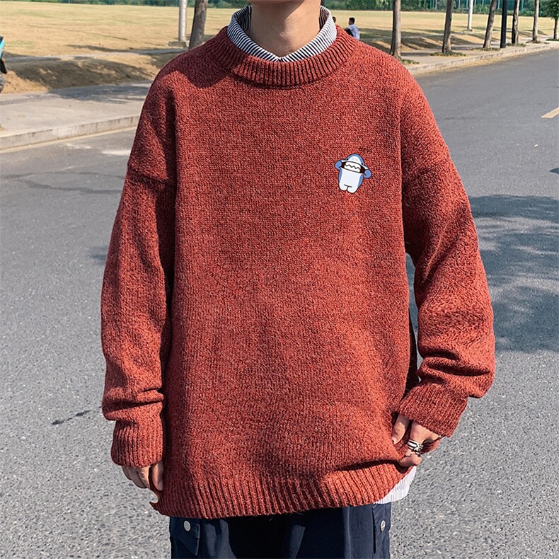 M19167-P45加绒款-P65加厚加绒毛衣男大码毛线衣男针织衫男线衫,男装针织衫/毛衣,电商A040