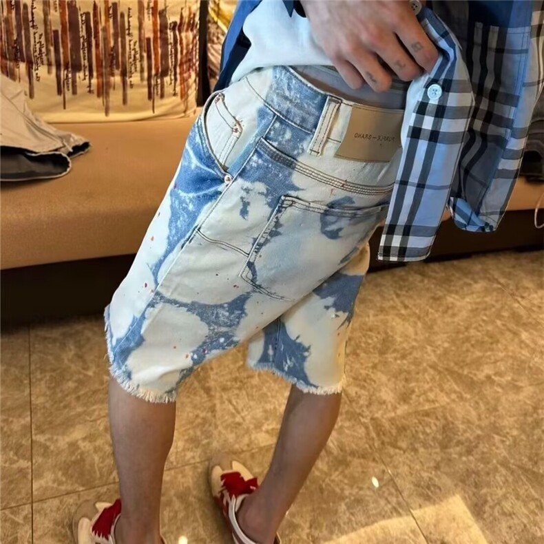 夏季新款美式短裤男潮牌设计感小众宽松青少年运动休闲五分裤子图片