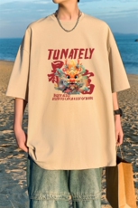 直播供货2025夏装新款纯棉印花短袖T恤A158-T2425-P16特价控28，男装T恤，电商A158