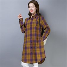 衬衫彩色格子修身显瘦时尚简约百搭2021年春季，女装衬衫，小林双子